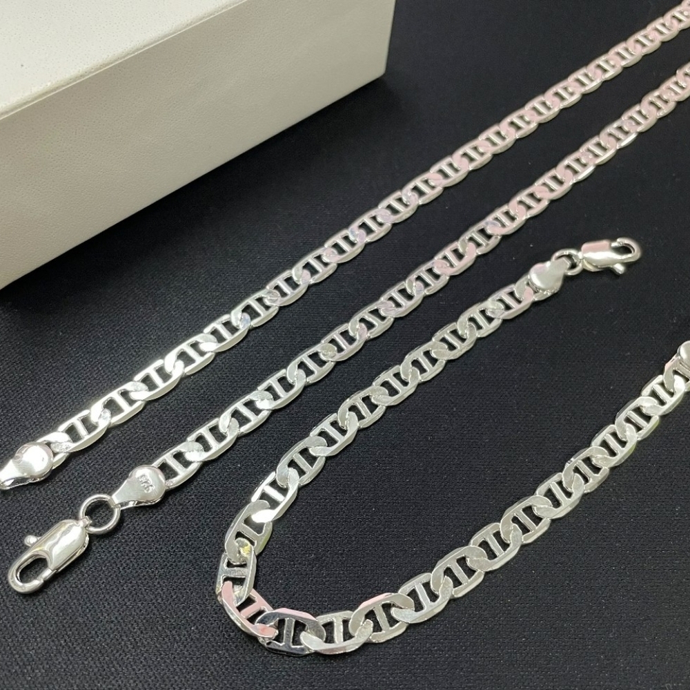 .925 Sterling Silver Necklace and Bracelet Set